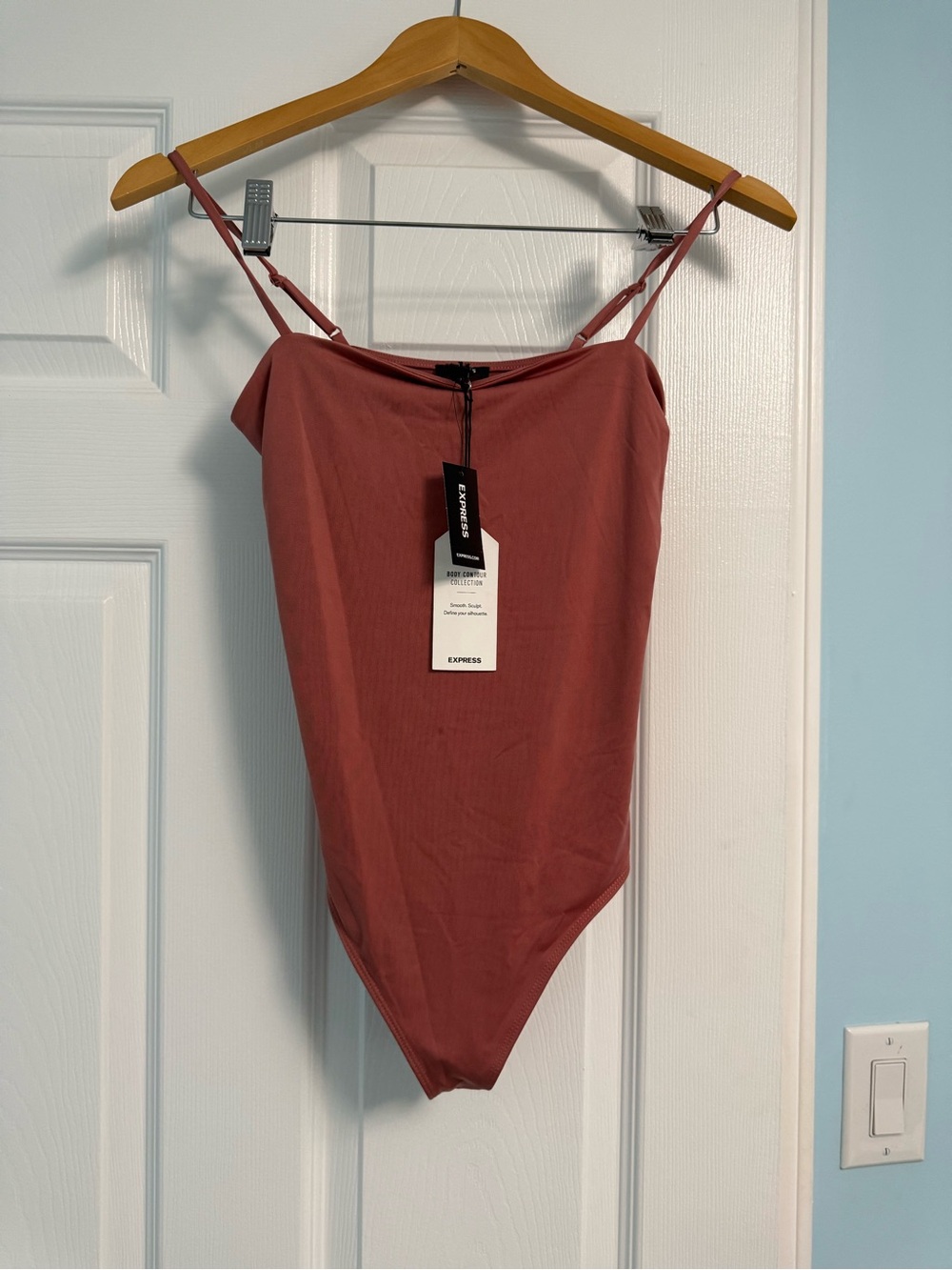 Express Rose Mauve Spaghetti Strap Bodysuit